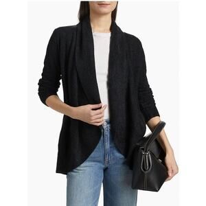 Barefoot Dreams Cardigan Women XS S Black CozyChic Lite Circle Cardi Pockets 452